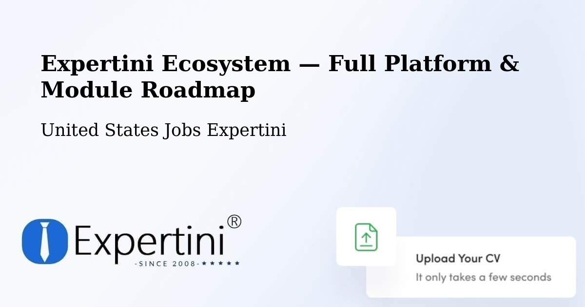 Expertini Ecosystem — Full Platform & Module Roadmap – Pleasanton